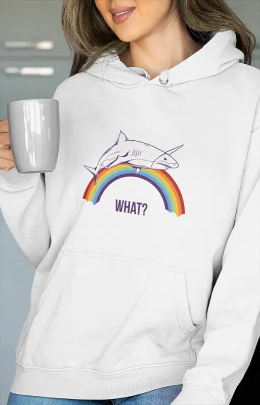 Womens Hooded SweatShirt What - White / XS